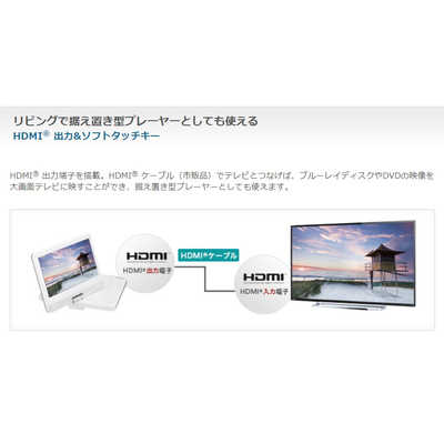 東芝 TOSHIBA ポータブルブルーレイプレーヤー REGZA(レグザ)[9V型