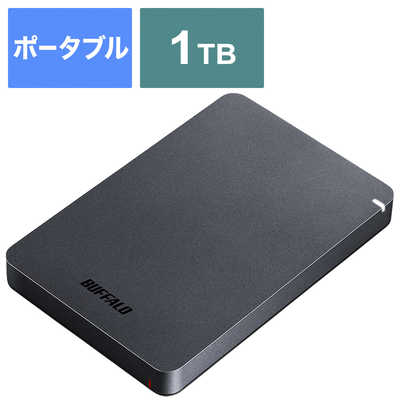 BUFFALO 外付けHDD ブラック [ポータブル型 /1TB] HD-PGF1.0U3-BKA の