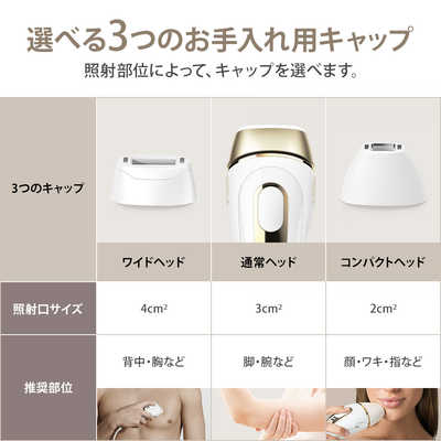 ブラウン BRAUN 家庭用脱毛器 光美容器 (ワイドヘッド1個＋コンパクト