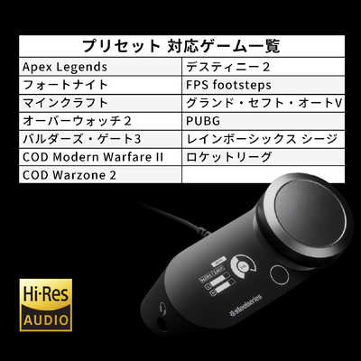 STEELSERIES ヘッドセット用アンプ USB-A接続 GameDAC Gen 2 60262J の