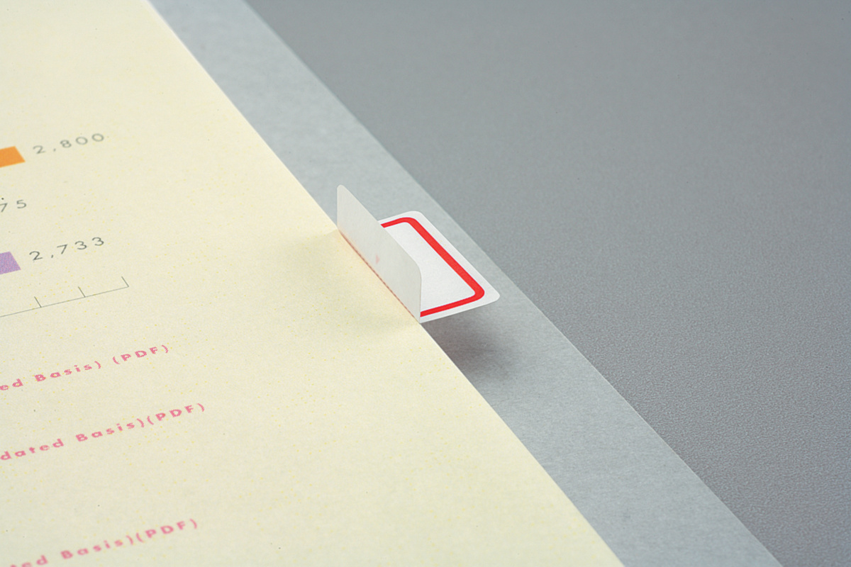 カラーLBP&IJP用インデックス（強粘着）A4中56面20枚赤｜文具｜コクヨ