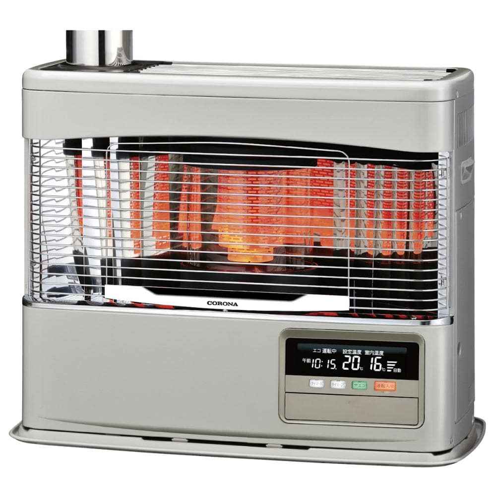 コロナ ポット式（煙突式）角型ストーブ 木造18畳 シャインゴールド