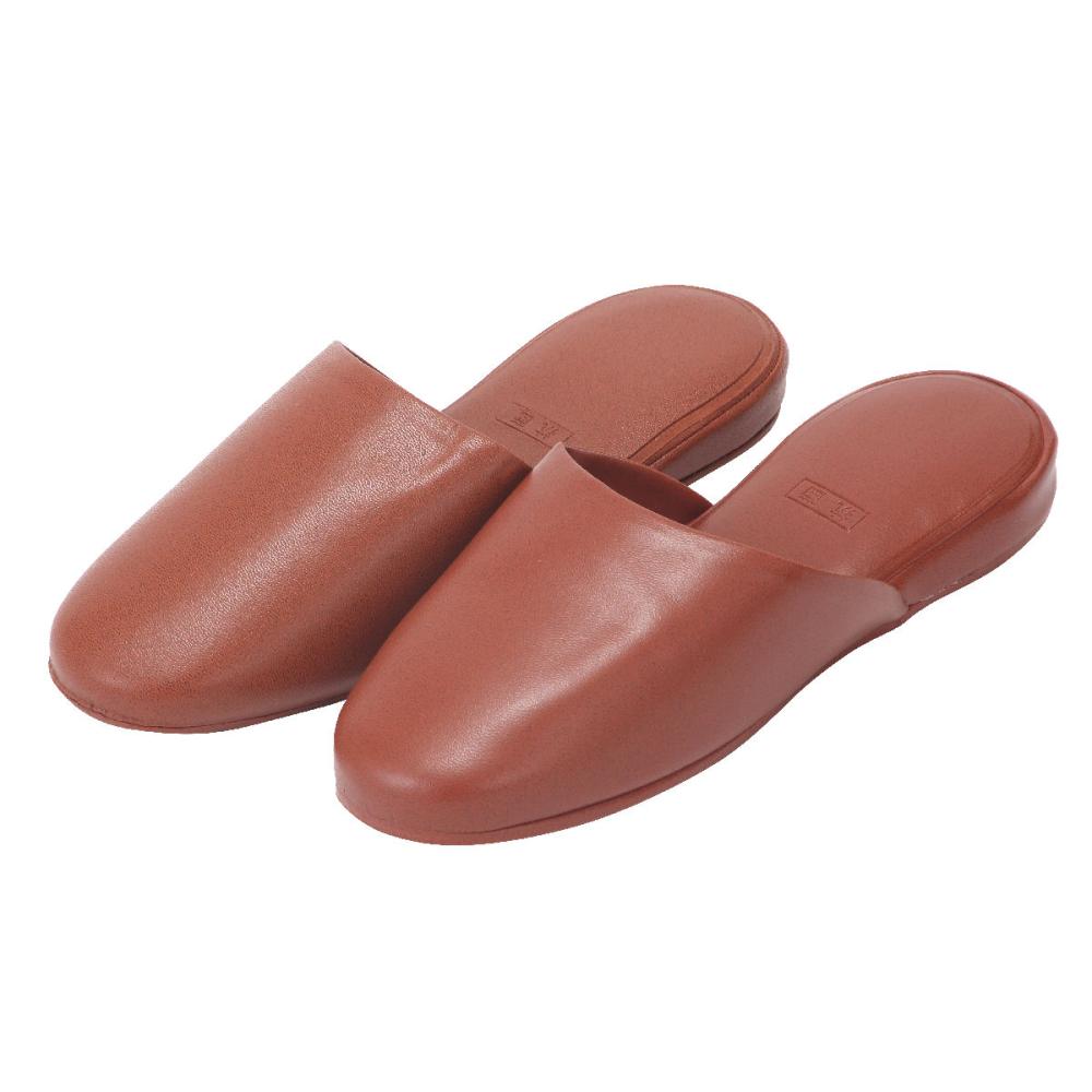 抗菌厚底 PVCレザースリッパ ブラウン の通販 | ホームセンター