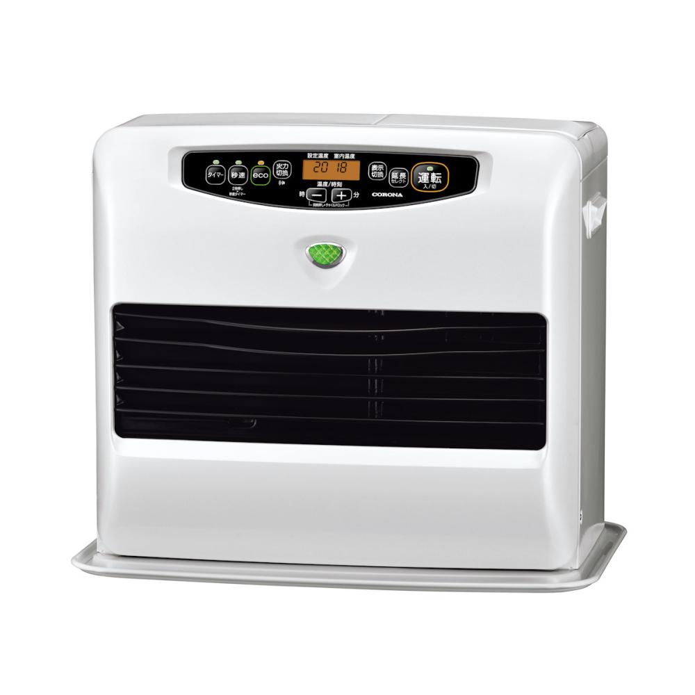 コロナ 石油ファンヒーター 木造12畳 パールホワイト KCF