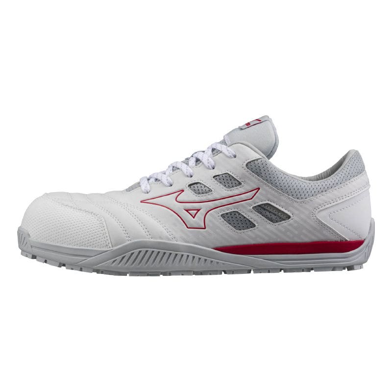 ミズノ 安全靴 ALMIGHTY TD211L ホワイト×レッド 26