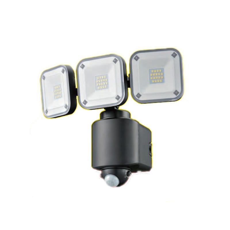 オーム電機 防犯センサーライト コンセント式1灯 1600lm の通販