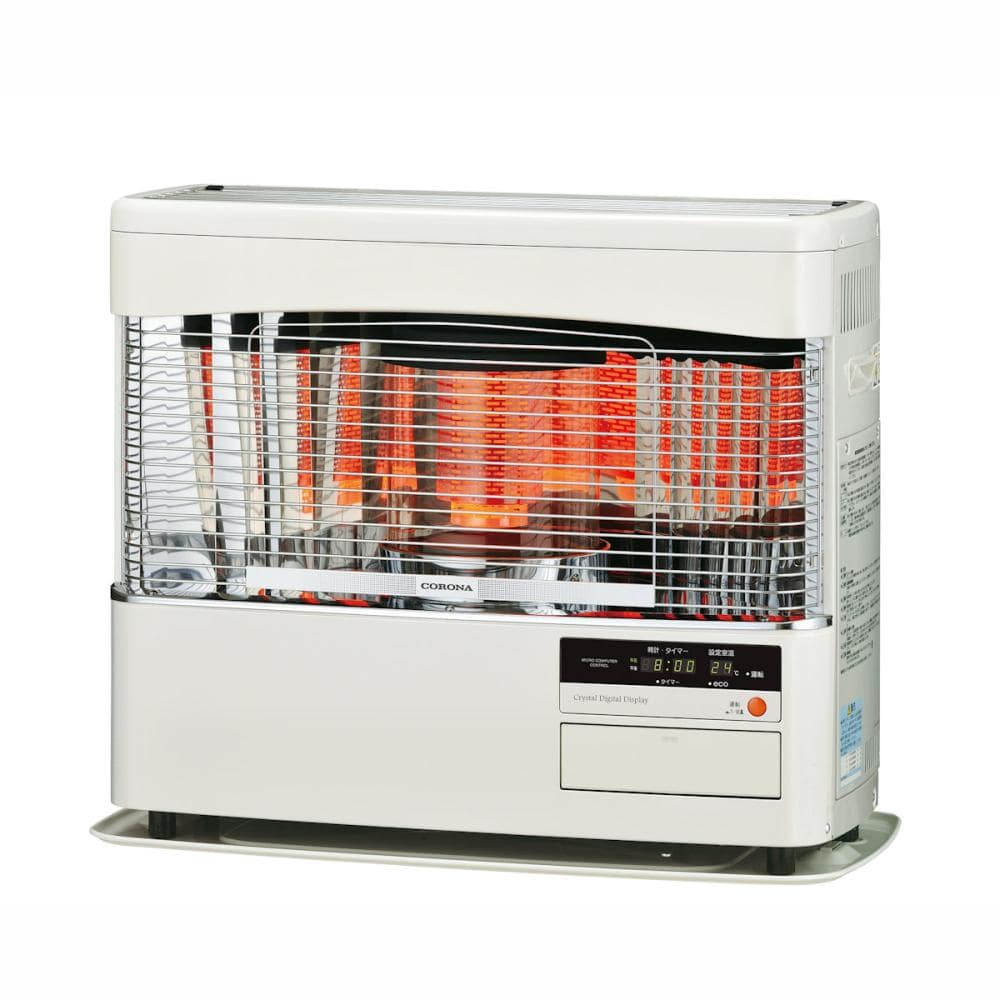 コロナ ポット式（煙突式）ストーブ 木造18畳 ホワイト SV