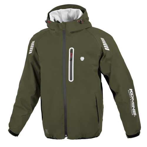 KOMINE 3シーズンジャケット XL カーキ バイクジャケット|コミネ（komine）