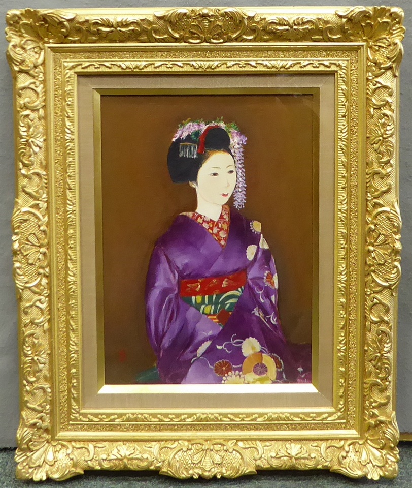 鬼頭鍋三郎 『舞妓』 [古美術こもれび] 骨董,掛軸,絵画の買取と販売,名古屋