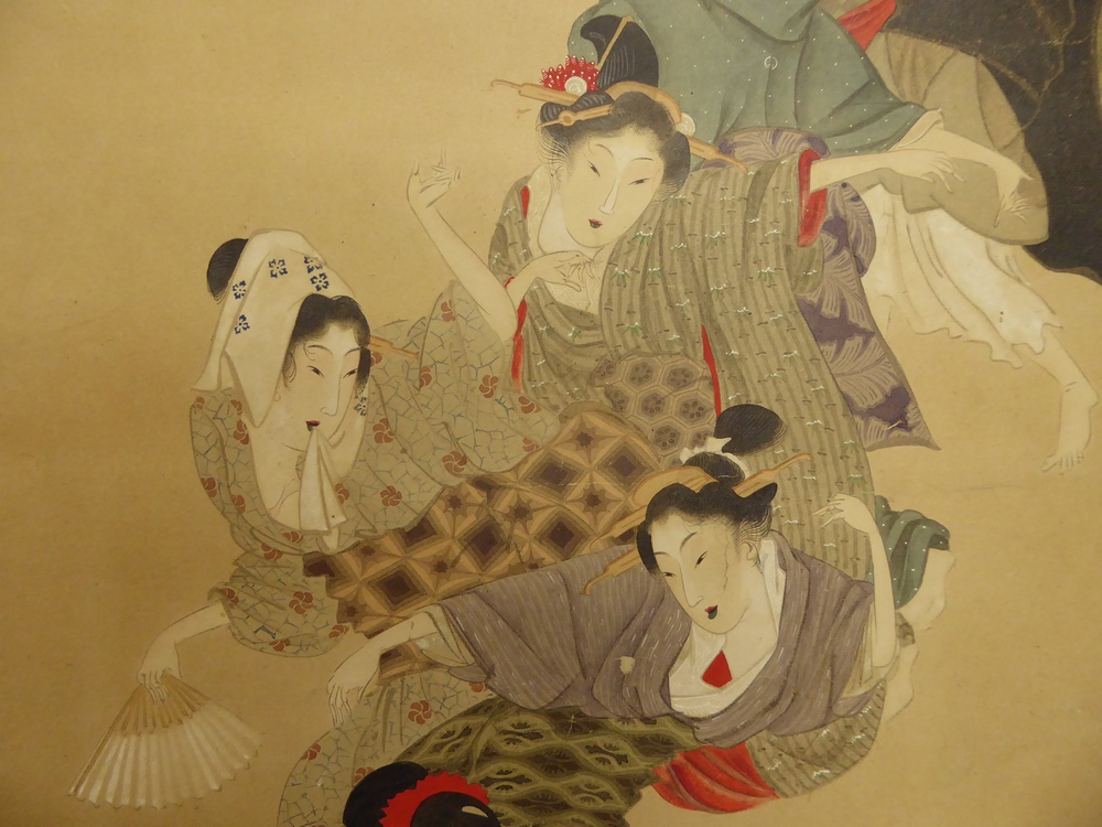 森高雅 『盆踊り』 [古美術こもれび] 骨董,掛軸,絵画の買取と販売,名古屋