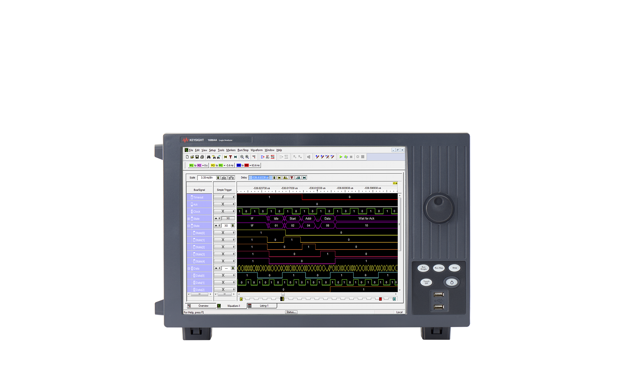 16864A 136-Channel Portable Logic Analyzer | Keysight