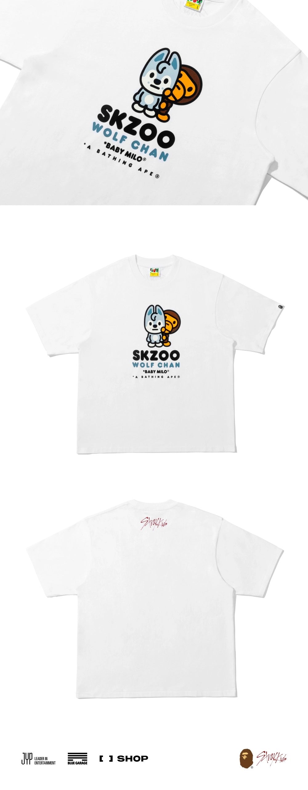 STRAY KIDS X BAPE - WOLF CHAN BABY MILO TEE – KeaPOP