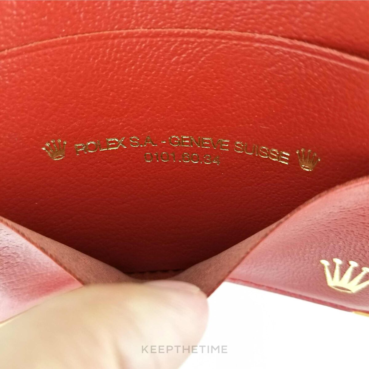Rolex Red Leather Card Holder Geneve Suisse | Ref: 0101.60.34