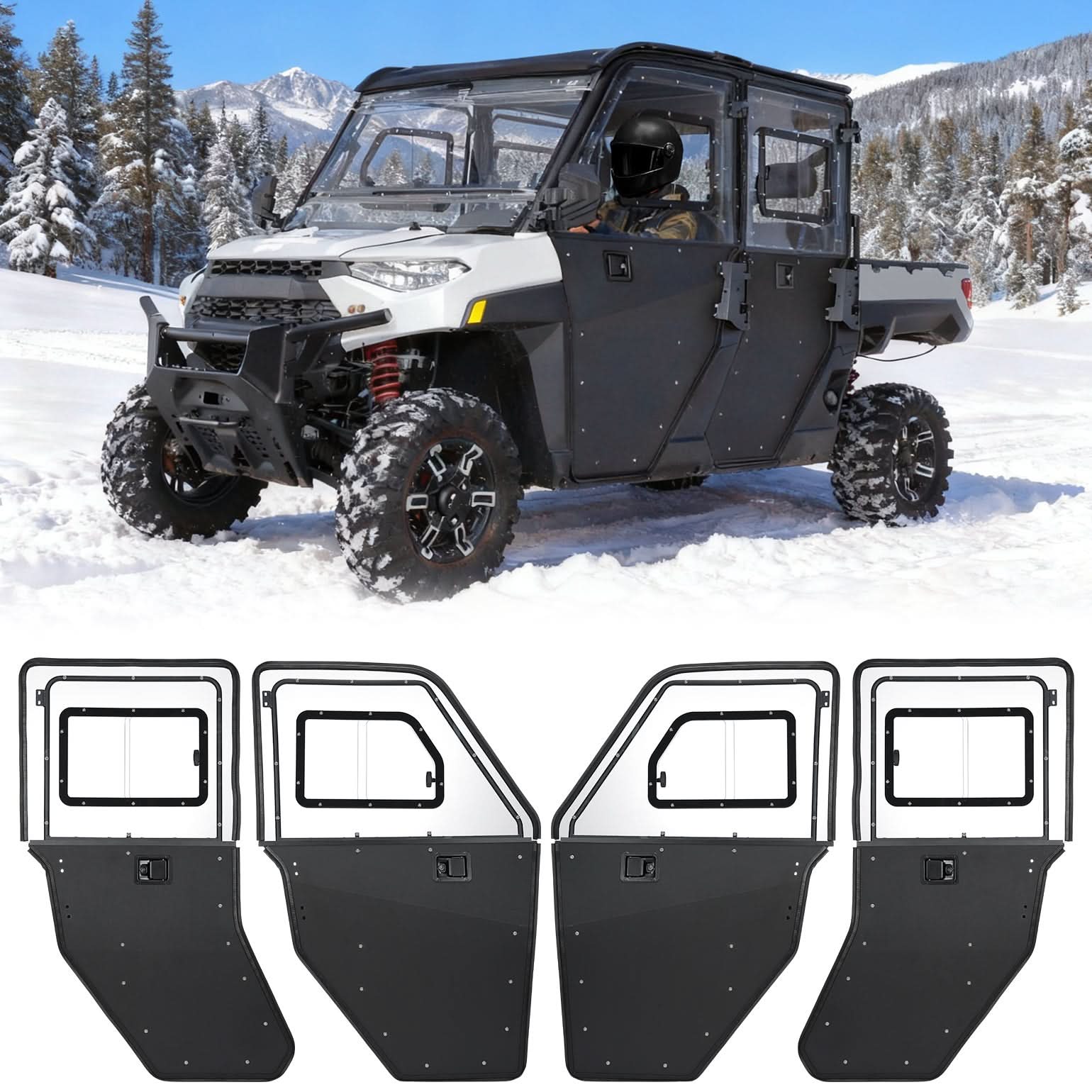 Convertible Doors with Vented Window for Polaris Ranger Crew XP