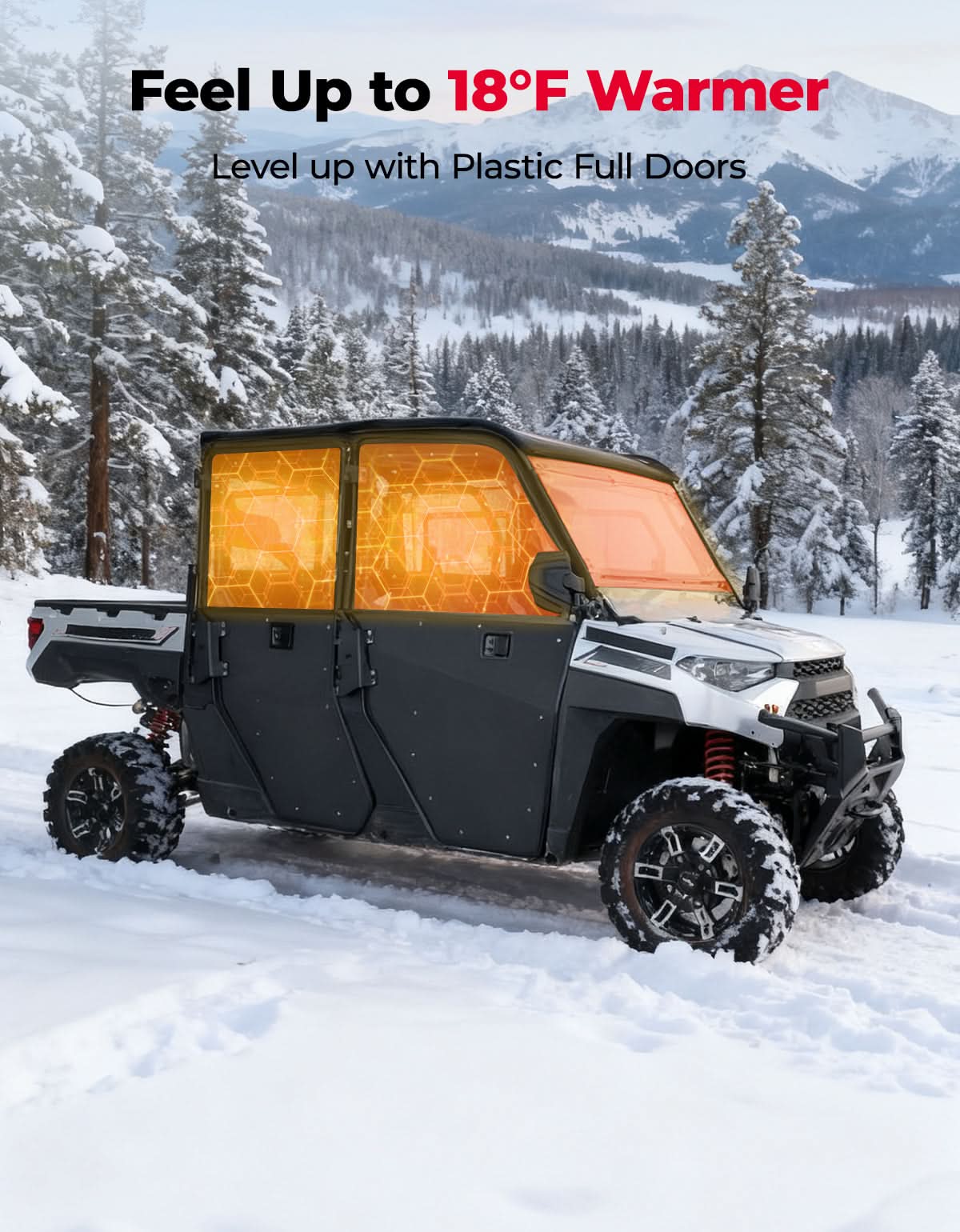 Convertible Doors with Vented Window for Polaris Ranger Crew XP