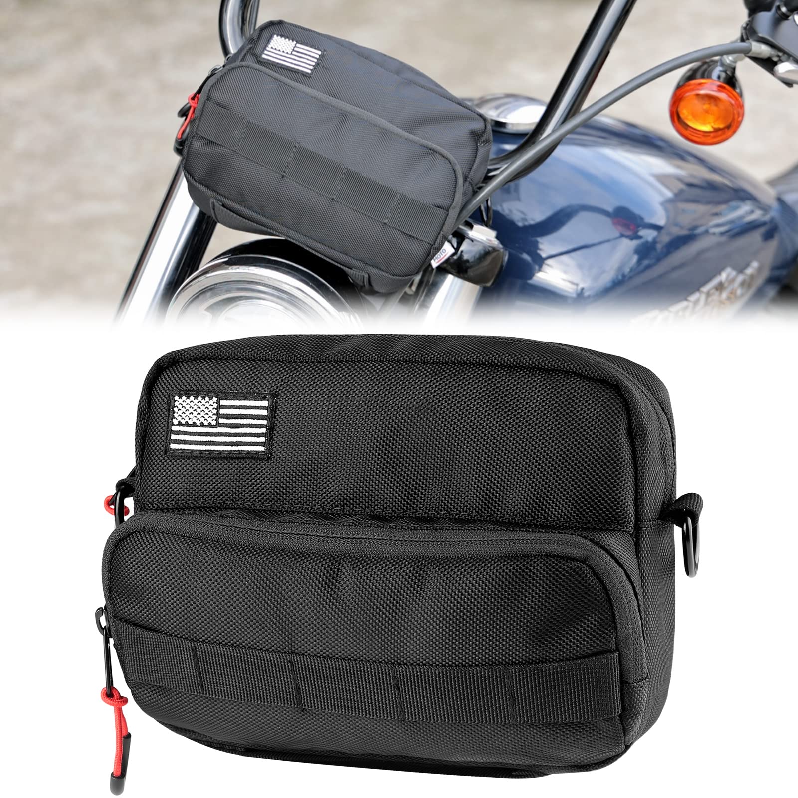 Motorcycle Handlebar Bag for Cruiser Softail Dyna Sportsters