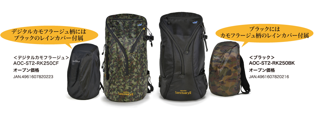 超望遠ズームレンズ付き一眼レフカメラを収納するためのリュック