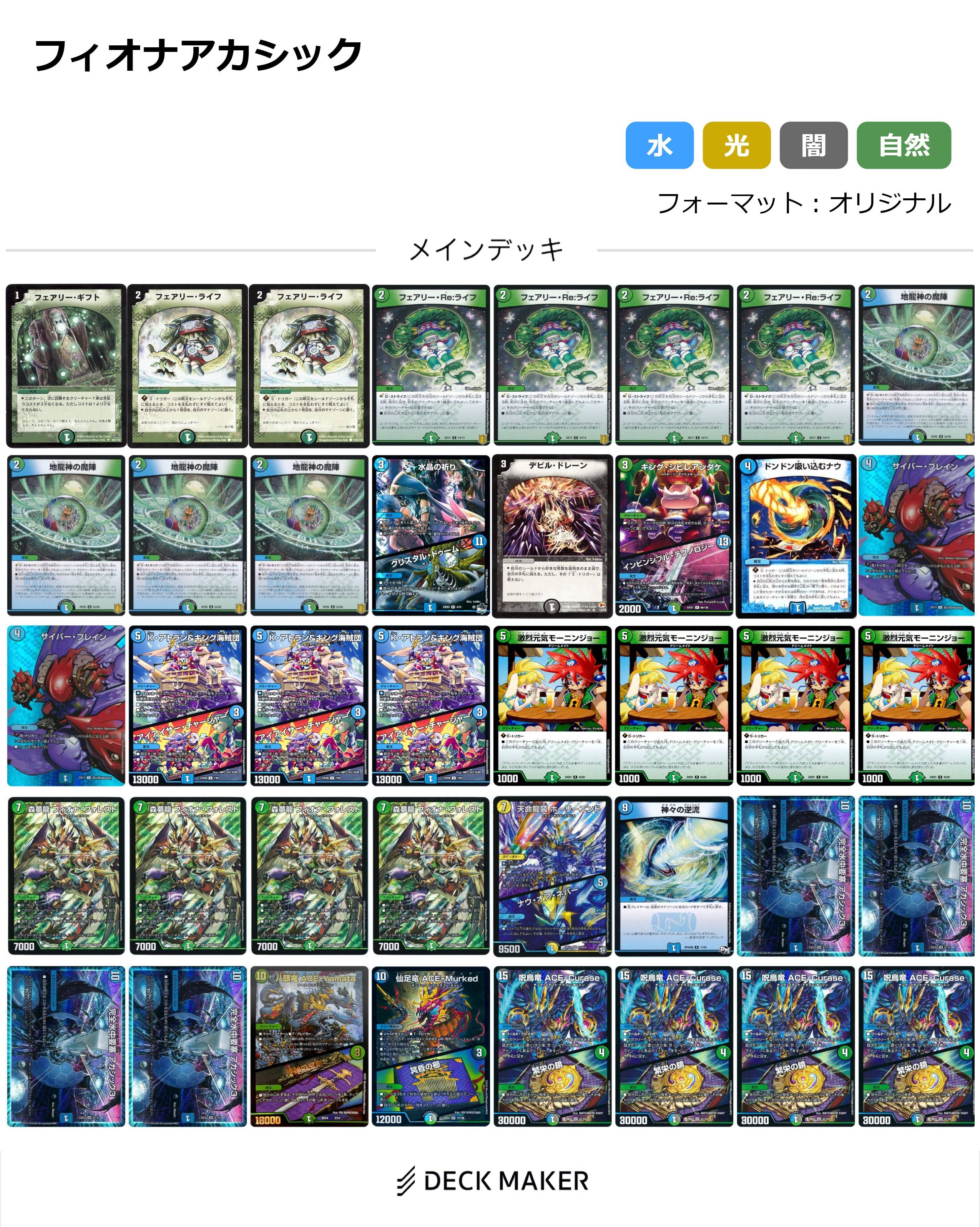 デュエマ】 【40枚デッキ販売】フィオナアカシック デッキ/イベント品