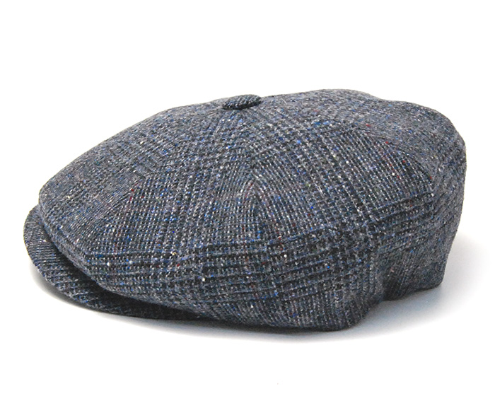 美品JamesLock ドネガルツイード8枚はぎキャスケットイギリス王室