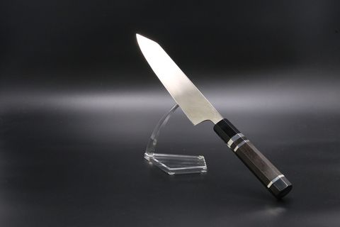 勘所 切付 V金10号 210mm 直刀 全鋼本焼 黒檀柄 鞘付き-歌舞伎ナイフ