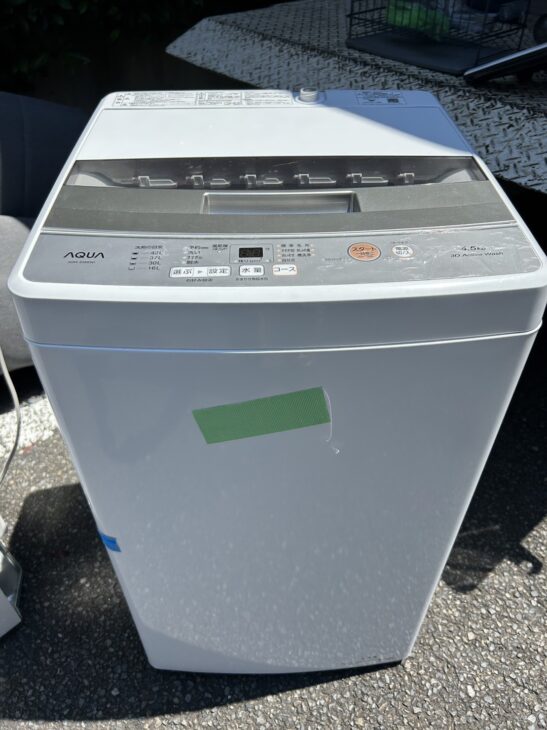 単身者向け4.5キロ（AQUA 洗濯機 AQW-S4M 2023年製）神奈川県川崎市