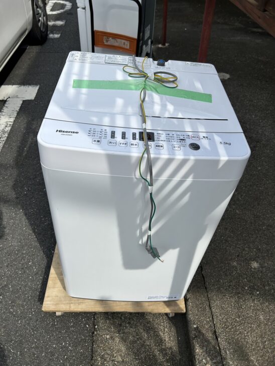 単身者向け【買取】Hisense 洗濯機 HW-E5503 2021年製 栃木市へ出張