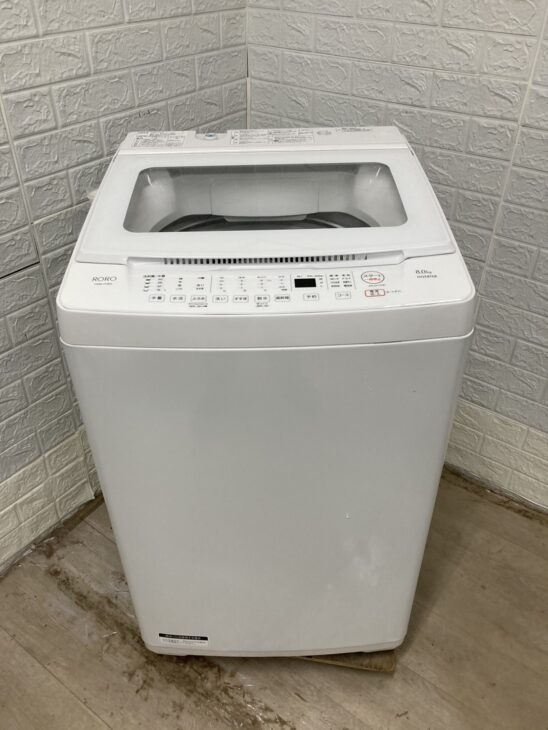 美品 ヤマダ 8.0キロ 洗濯機 YWM-TV80L 2024年製【高価買取】越谷市
