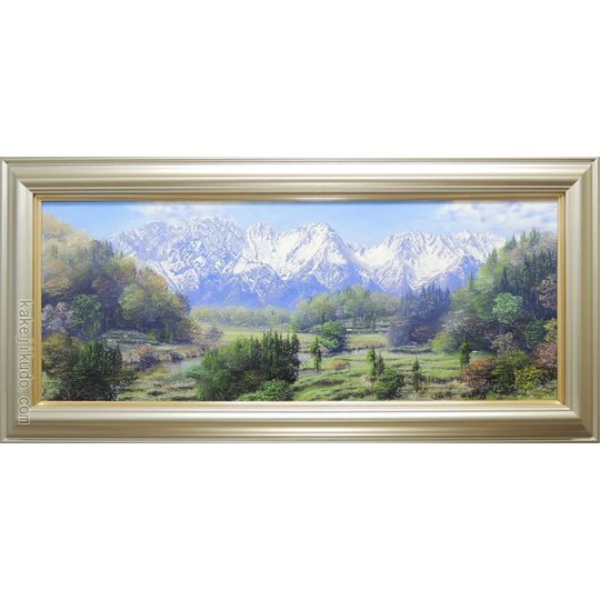 絵画 油絵 穂高 （佐田光） 送料無料 【海・山】【肉筆】【油絵