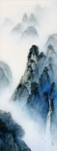 彩色山水 中川幸彦 尺五立 【特価 】[受注製作品 納期約三ヶ月