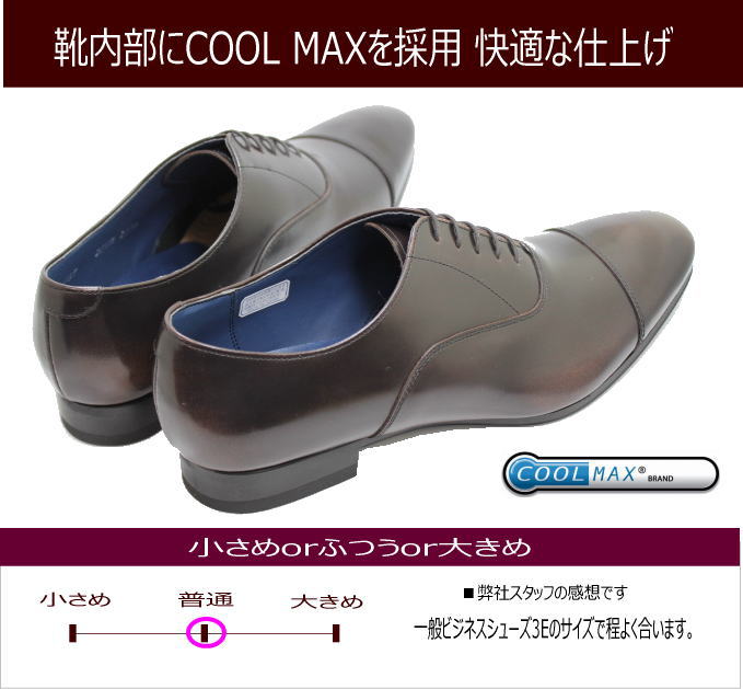 REGAL ビジネスシューズ 21VR BC ダークブラウン ストレートチップ