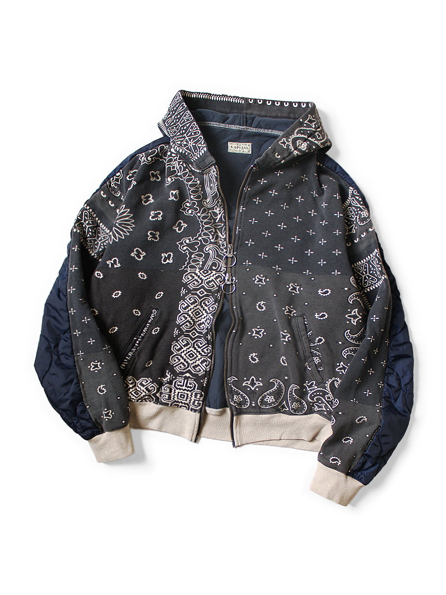 裏毛 バンダナ柄 ビバークフードブルゾン | KAPITAL