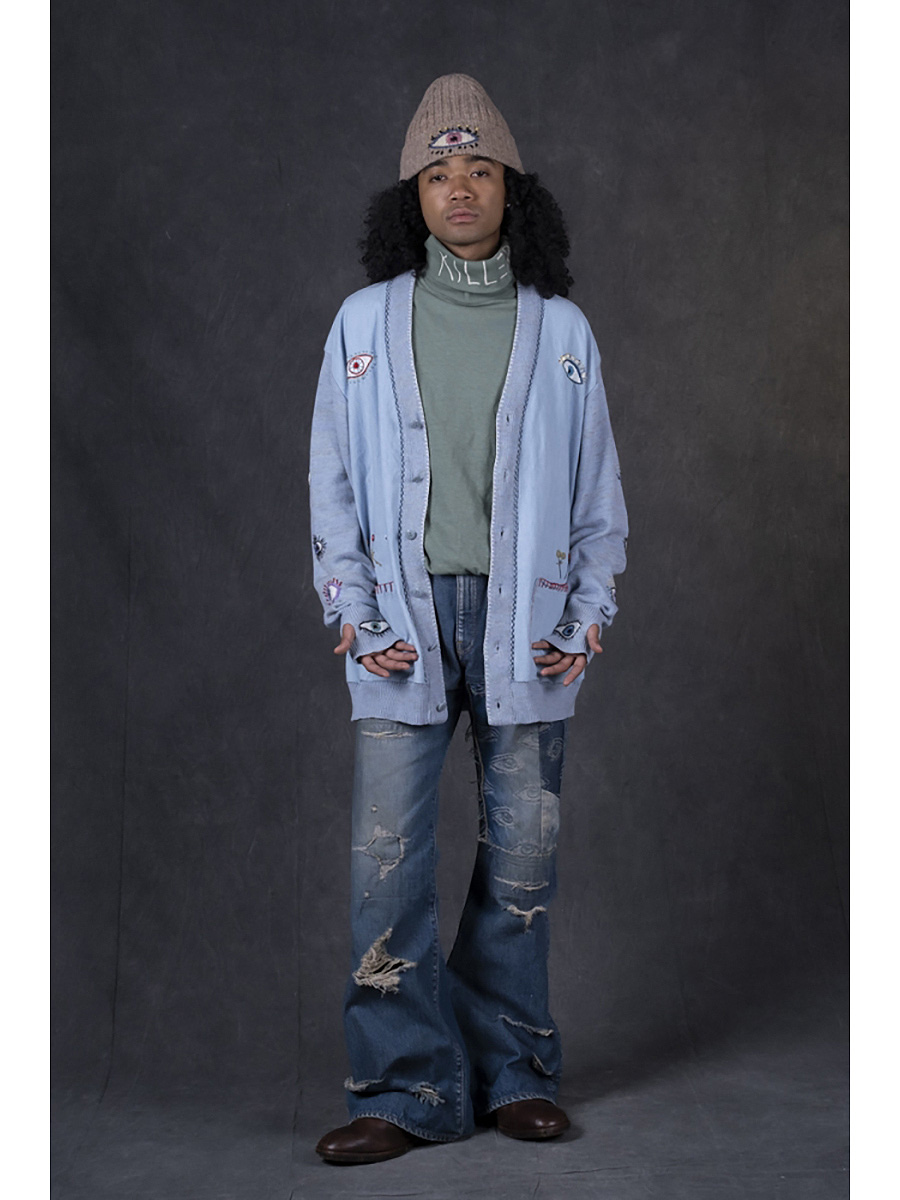 18.5/-天竺 ハイネックロンT(KILLER刺繍) | KAPITAL