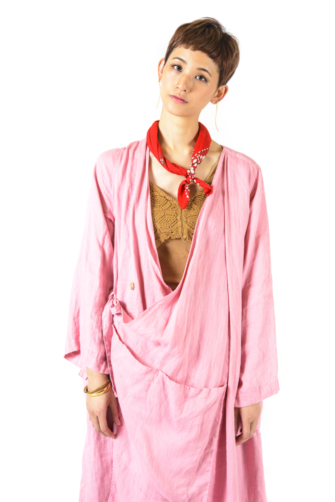 KAPITALのIDGリネン コンチョ フリンジ ストライプ ベスト KAPITAL