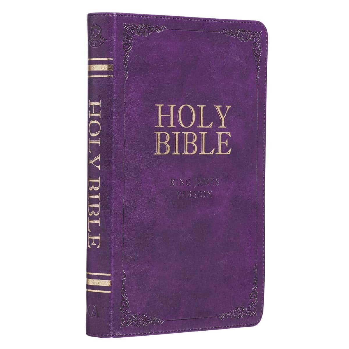 Purple Faux Leather King James Version Deluxe Gift Bible with