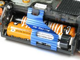 MINI-Z MR03アルミバッテリーカバー・ヒートシンク V2（ブルー）