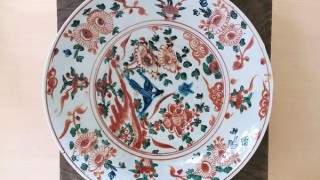 東京都豊島区目白にて明末呉須赤絵花鳥図大皿、お着物、反物。｜六角堂