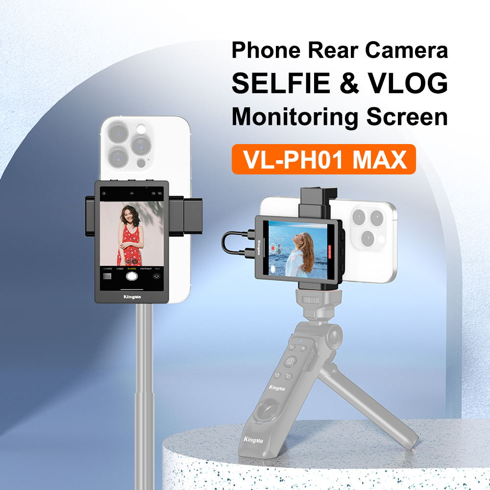 KingMa PH01-Max Vlog Selfie Monitor Magnetic Phone Clip Compatible