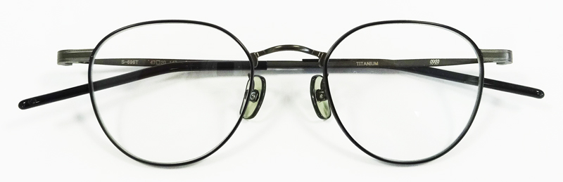 999.9(フォーナインズ)メタルメガネフレームS-696T カラー6 カーキ