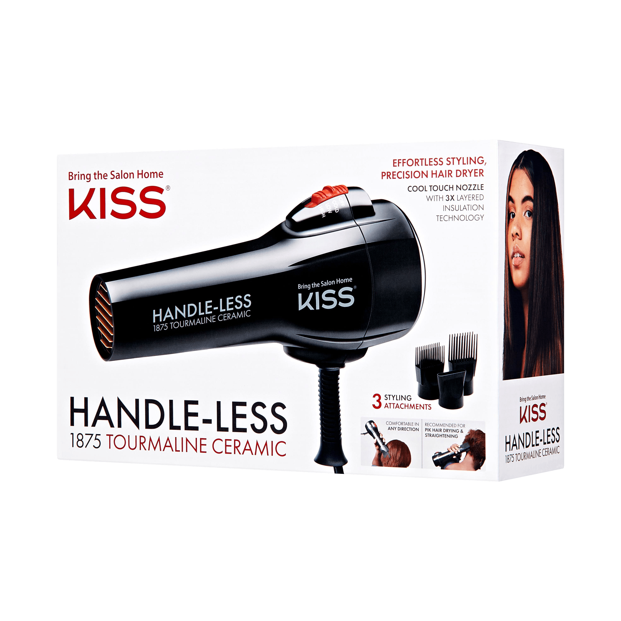 Handle-Less 1875 Ceramic Tourmaline Hair Dryer – KISS USA