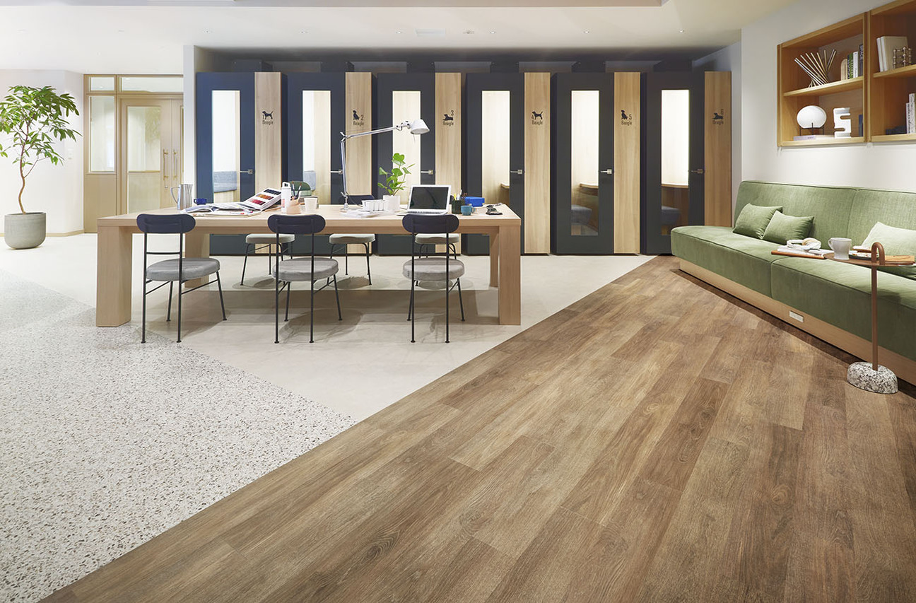 レイフラットタイルノーワックス 石目 500×500mm「LN-1706、LN-1721