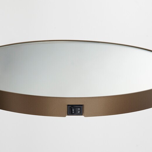 Malune mirrorLED マルーンミラー LED φ350 マットゴールド」WA32021