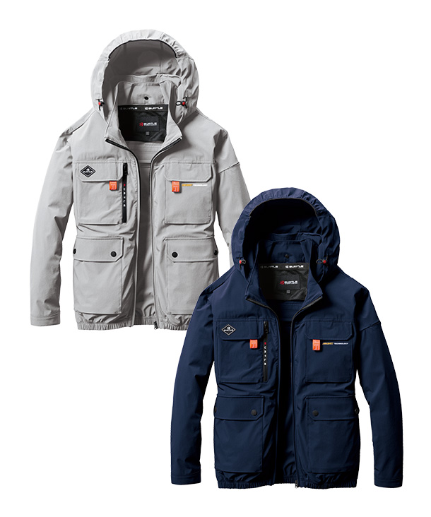 BURTLE ファン付ウエア AIR CRAFT ブルゾン(着脱可能フード付