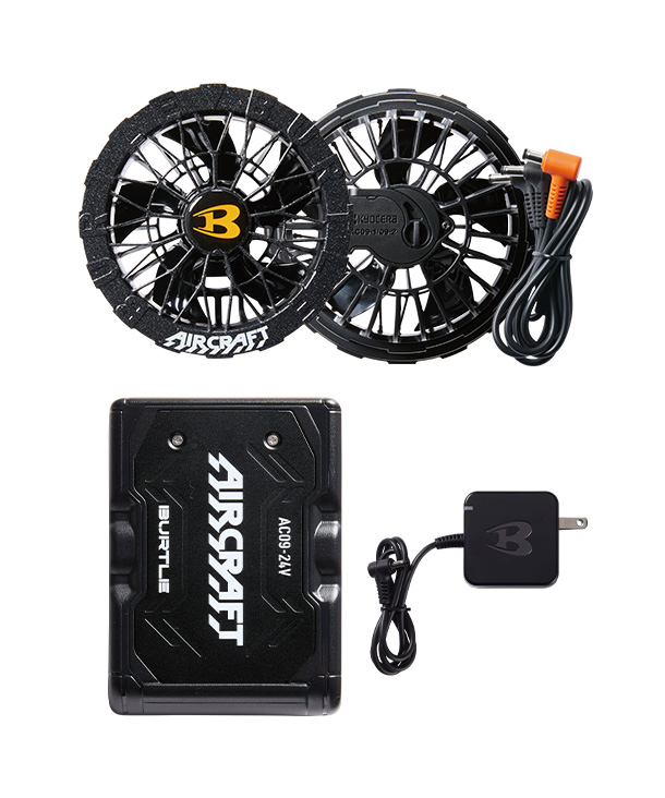 BURTLE AIR CRAFT マットブラックバッテリー+アーバンブラックファン