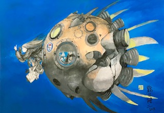 鶴田謙二 直筆サイン入り「コメット」複製原画をお譲り頂きました