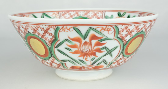 栗山園オンライン通販部 / 【出物】 赤絵玉遊獅子鉢 3代三浦竹泉（竹軒）