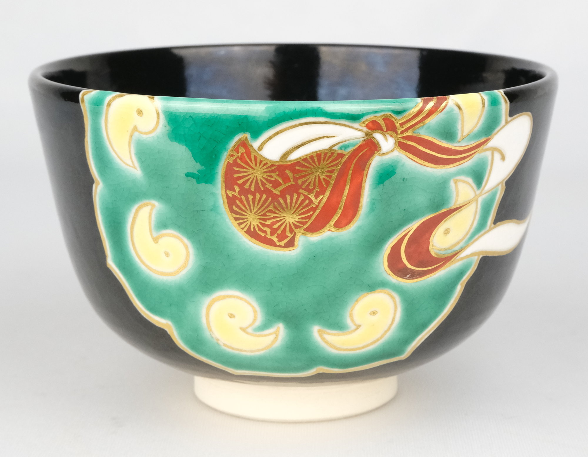 栗山園オンライン通販部 / 【出物】 仁清黒神鏡茶碗 16代永楽善五郎(即