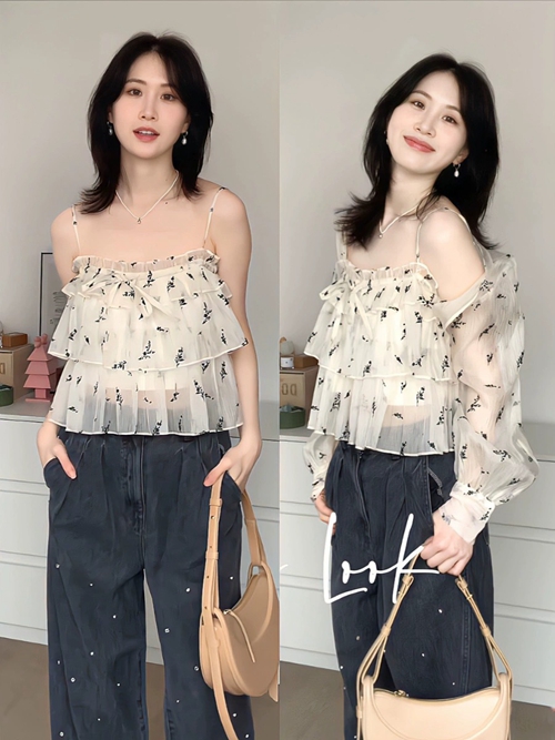 SNIDEL スナイデル sweet 2024年4月号 P92 掲載 フリルキャミ&ボレロ