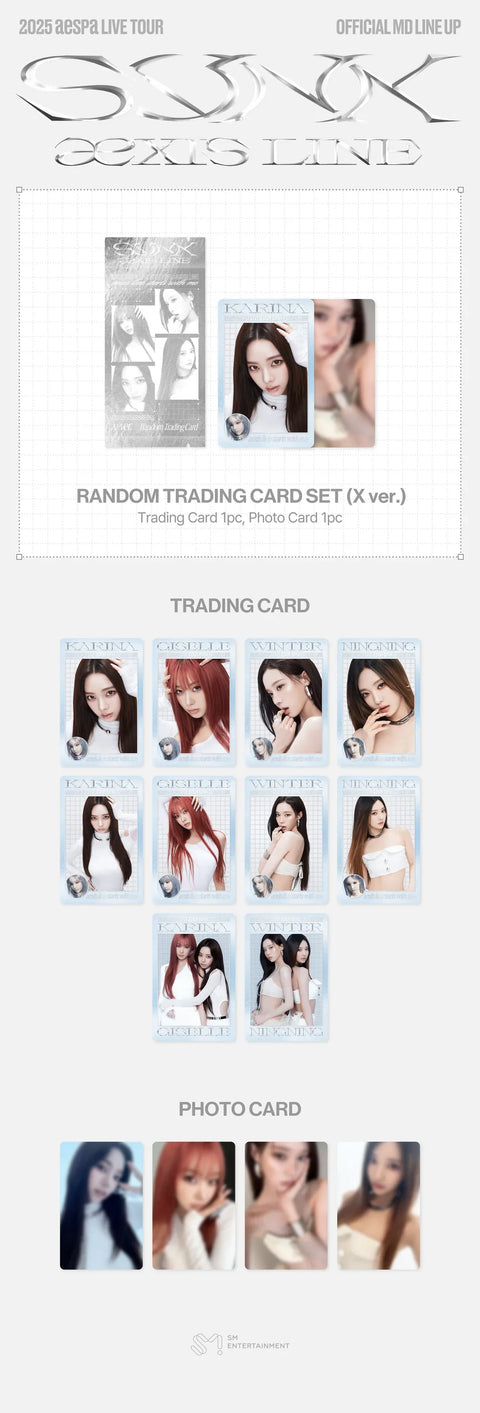 AESPA - RANDOM TRADING CARD SET [X ver.] - 2025 aespa LIVE TOUR