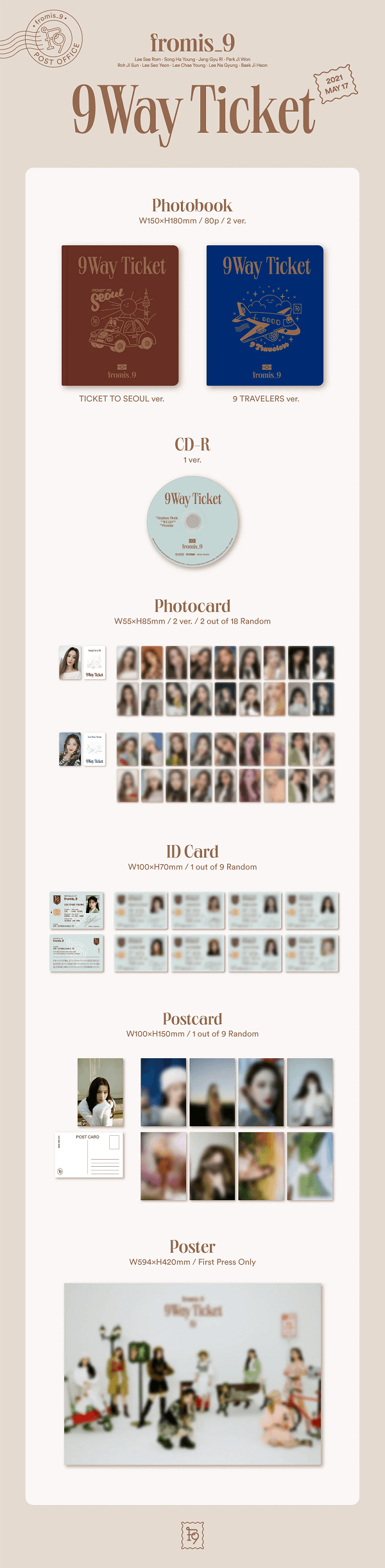 FROMIS9 9 WAY TICKET 2ND SINGLE ALBUM - Kpop USA