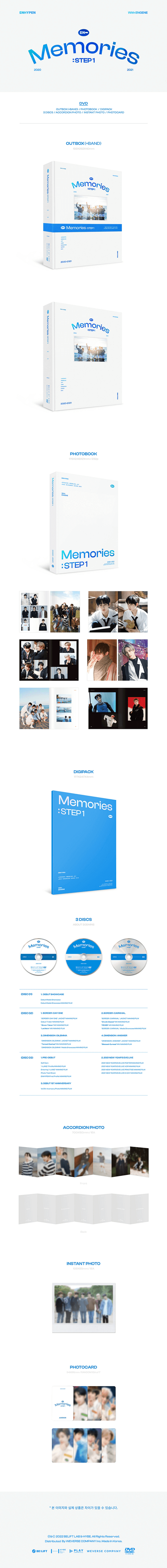 ENHYPEN MEMORIES : STEP 1 DVD - Kpop USA
